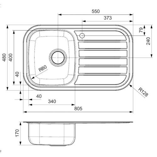 Reginox REGENT 10 LUX Single Bowl Kitchen Sink