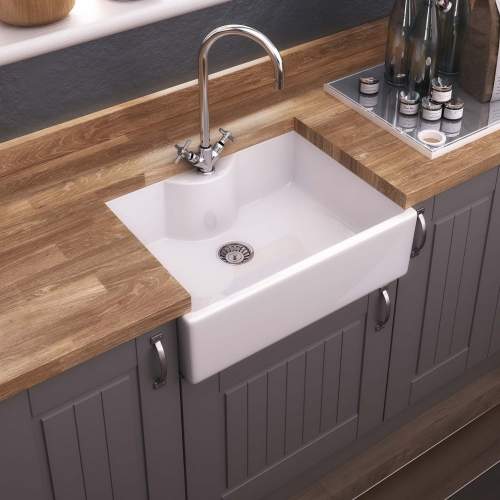 Thomas Denby Legacy 800T Ceramic Butler Sink with Tap Ledge