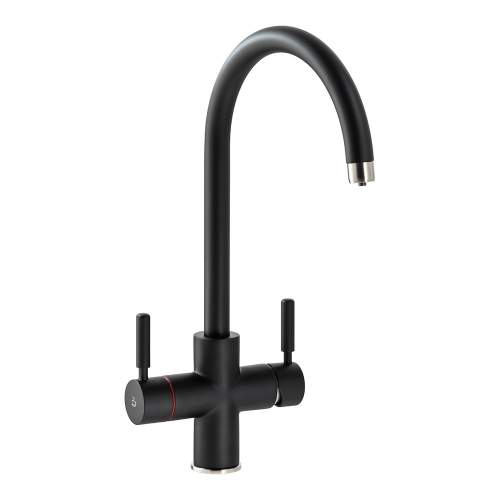 Bluci TreAcqua-C 3 in 1 Hot Tap with Swan Spout in Matt Black