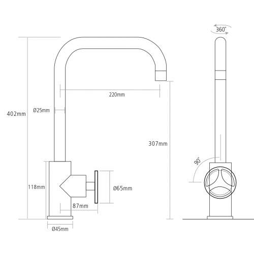 Caple Cognitus Single Control Kitchen Tap