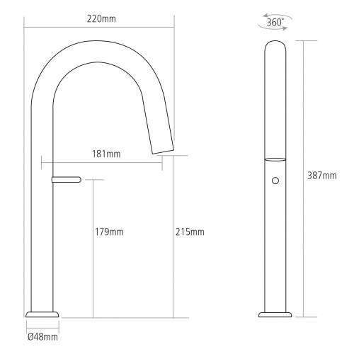 Caple Flutier Single  Control Kitchen Tap