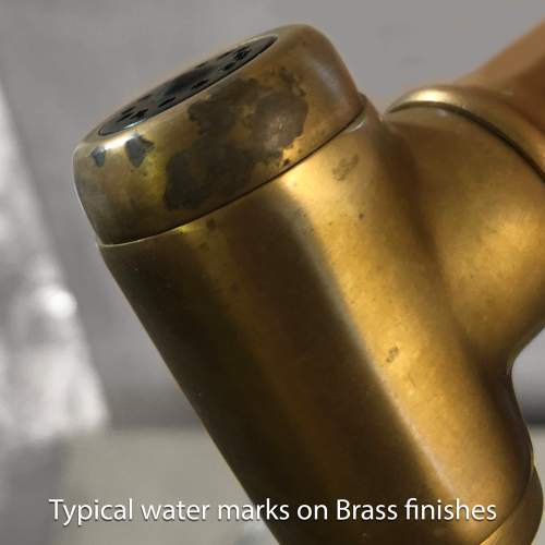 Typical water marks on Perrin & Rowe brass finish taps