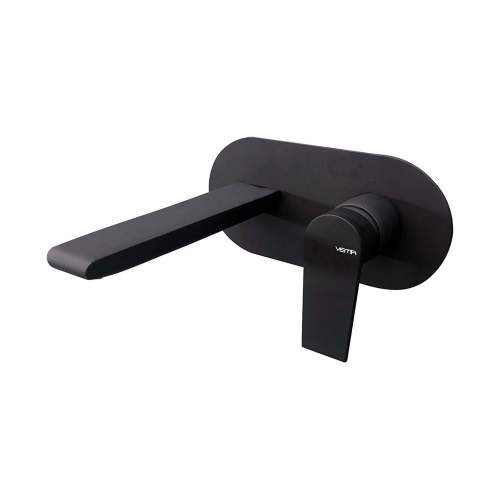 Vema Timea Matt Black Wall Mounted Basin Mixer