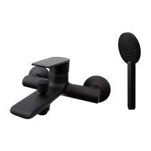 Vema Timea Matt Black Wall Mounted Bath Shower Mixer