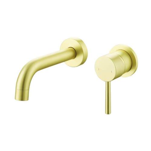 Bathrooms to Love Pesca Brushed Brass Mono Wall Mounted Basin Tap