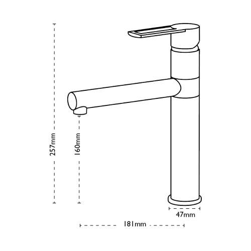 Carron Phoenix Reno Single Top Lever Kitchen Tap