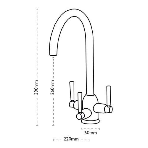 Carron Phoenix Dante Tri-Pure Water Filter Kitchen Tap