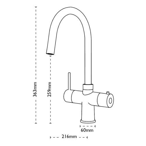 Carron Phoenix Seraphina 3-in-1 Instant Boiling Water Kitchen Tap