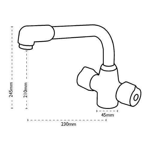 Carron Phoenix Aztec Twin Lever WRAS Approved Kitchen Tap