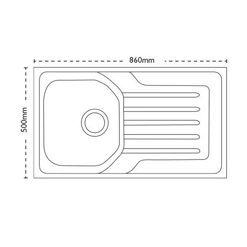 Carron Phoenix Onda 90 Inset Single Bowl Kitchen Sink