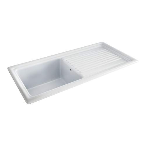 Carron Phoenix Sienna 100 Inset Single Bowl Ceramic Kitchen Sink