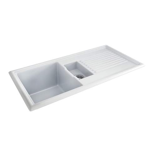 Carron Phoenix Sienna 150 Inset 1.5 Bowl Ceramic Kitchen Sink