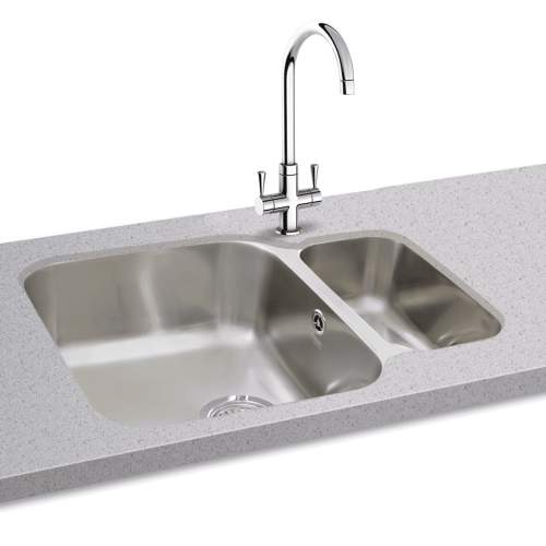 Carron Phoenix Zeta 150u 1.5 Bowl Undermount Kitchen Sink