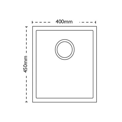 Carron Phoenix Deca 100 Undermount Single Bowl Kitchen Sink