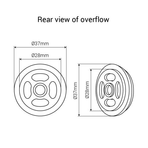 Rear of overflow diagram