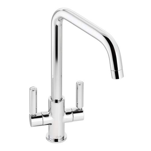 Abode Globe  Quad Twin Lever Monobloc Kitchen Tap in Chrome AT2142