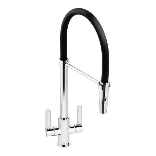 Abode Globe Professional Pull Around With Spray Kitchen Tap in Chrome AT2150