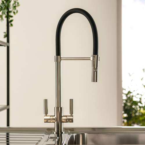 Abode Globe Professional Pull Around With Spray Kitchen Tap