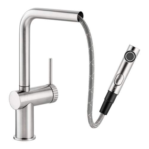 Abode Fraction Single Lever Pull Out Spray Kitchen Tap