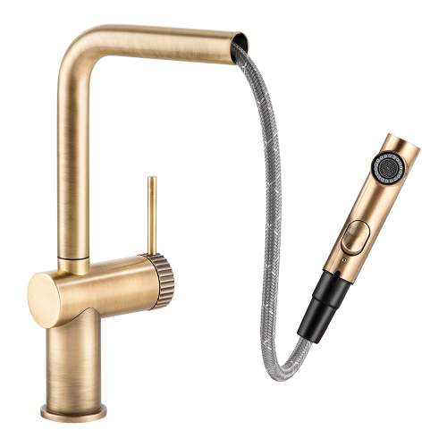 Abode Fraction Single Lever Pull Out Spray Kitchen Tap