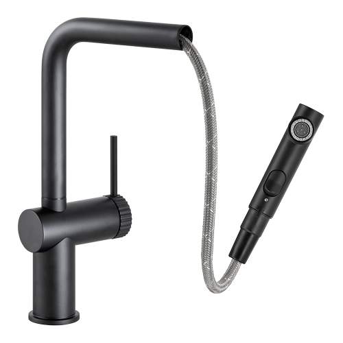 Abode Fraction Single Lever Pull Out Spray Kitchen Tap