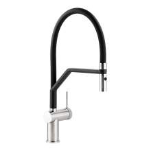 Abode Fraction Professional Pull Around With Spray Kitchen Tap in Brushed Nickel AT2161