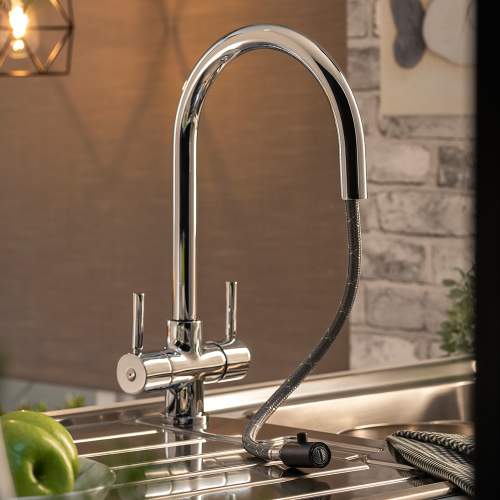 Abode Zest Monobloc Pull Out Hose Kitchen Tap