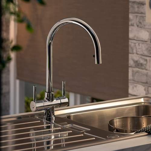 Abode Zest Monobloc Pull Out Hose Kitchen Tap