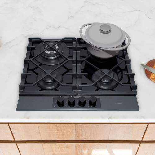 Caple C886G Gas-On-Glass Gunmetal Hob