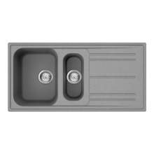 Smeg Rigae LZ102 Reversible 1.5 Bowl Granite Kitchen Sink with Drainer