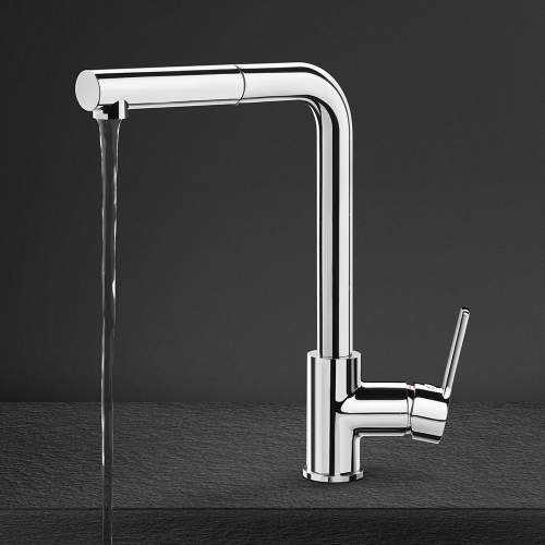 Smeg MID1CR Single Lever Pull Out Hose Kitchen Tap