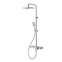 Bluci White and Chrome Thermostatic Mixer Shower Column