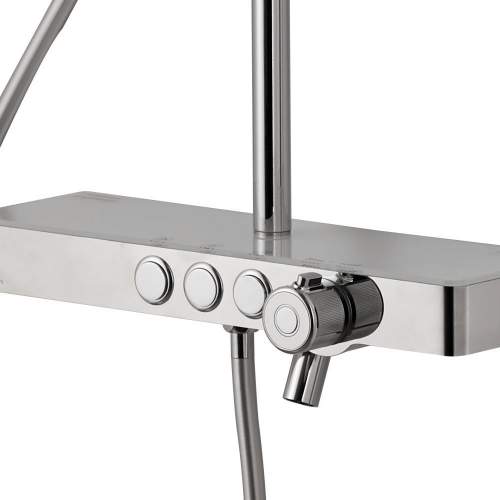 Bluci White and Chrome Thermostatic Mixer Shower Column