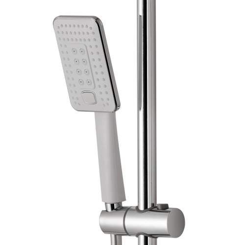 Bluci White and Chrome Thermostatic Mixer Shower Column