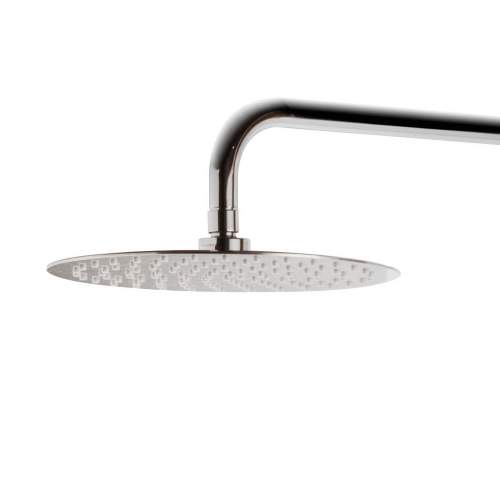 Bluci Chrome Round Bar Thermostatic Shower Valve with Fixed Head and Riser