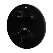 Bluci Timea Black Two Outlet Thermostatic Shower Valve