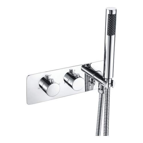 Bluci Lexi Chrome Two Outlet Thermostatic Shower Valve with Handset