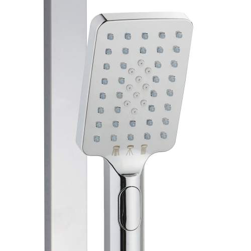 Bluci Stainless Steel Square Push Button Shower Kit