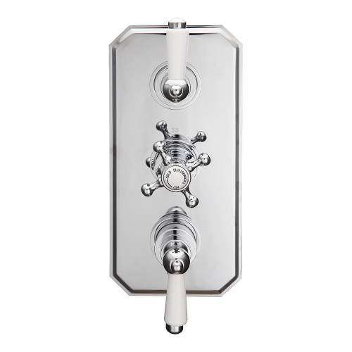 Bluci Traditional Lever Twin Outlet Thermostatic Shower Valve