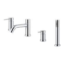 Bluci Maira Chrome 4 Hole Deck Mounted Bath Shower Mixer