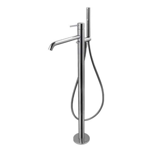Bluci Maira Chrome Floor Standing Bath Filler