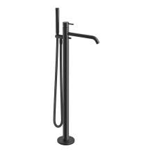 Bluci Maira Matt Black Floor Standing Bath Filler