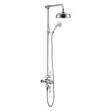 Bluci Traditional Exposed Twin Outlet Shower with Shower Head and Riser Kit