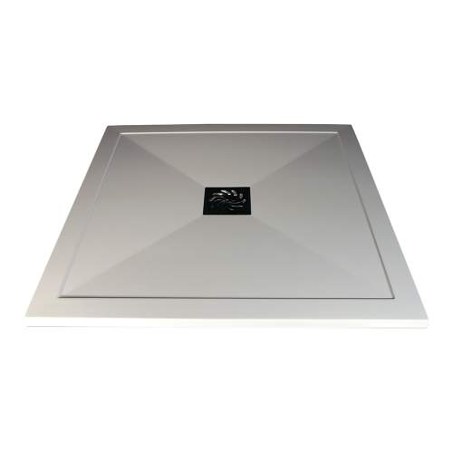 Bluci Ultra-Slim 800mm Wide Square Stone Resin Shower Tray