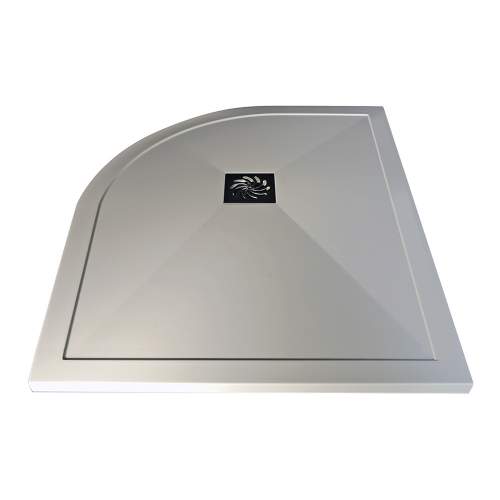 Bluci Ultra-Slim 1200mm Wide Offset Quadrant Stone Resin Shower Tray
