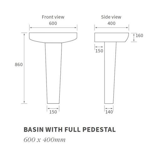 Bluci Tilia Basin & Full Pedestal