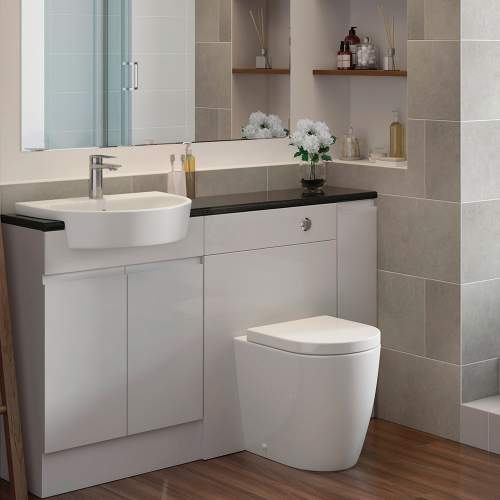 Bluci Cilantro Rimless Back to Wall WC with Soft Close Seat