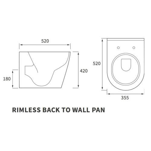 Bluci Cilantro Rimless Back to Wall WC with Soft Close Seat