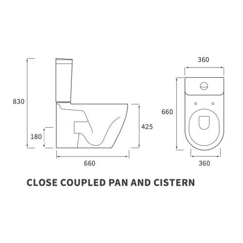 Bluci Cilantro Fully Shrouded Close Coupled WC with Soft Close Seat