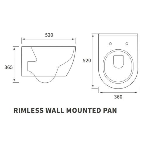 Bluci Cilantro Rimless Wall Hung WC with Soft Close Seat